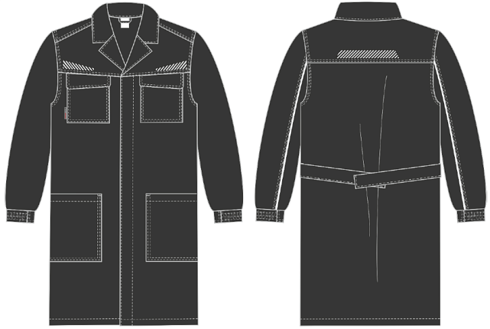 Халат ProfLineSpecialist (тк.Смесовая,240), черный