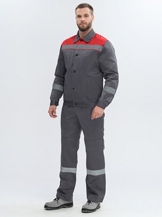 Костюм Лигор®-2 СОП (тк.Смесовая,210) п/к, т.серый/красный