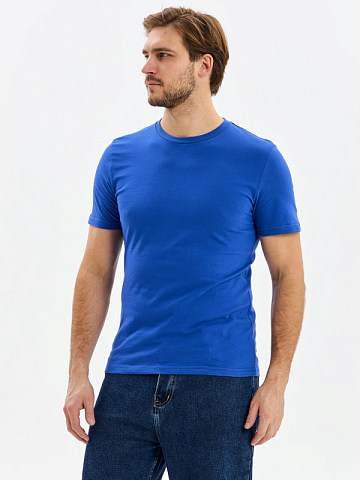 Футболка NEW (тк.Трикотаж,160), синий индиго (васильковый)