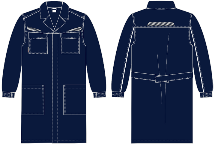 Халат ProfLineSpecialist (тк.Смесовая,240), т.синий