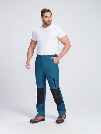 Брюки ProfLineSpecialist (тк.РипСтоп,240), циан/черный