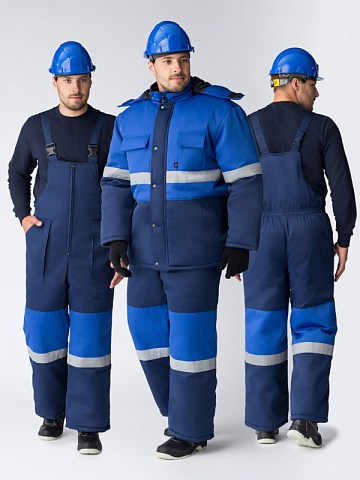 Костюм зимний Нордхард-2 СОП (тк.Смесовая,250) п/к, т.синий/васильковый