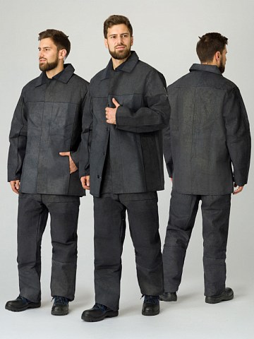 Костюм сварщика цельноспилковый 2 кл.защиты(Спилок 0,9-1,2), черный