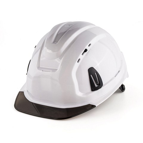 Каска защитная СОМЗ-80 Абсолют Престиж RAPID белая, серый козырёк, 783717