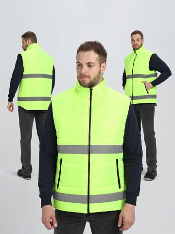 Жилет утепленный сигнальный Ярксион СОП (тк.OxLine,90), лимонный