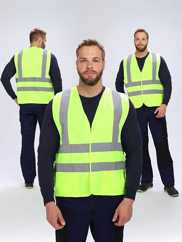 Жилет сигнальный ProfLineLeader СОП-4 (тк.Полиэфир,130), оранжевый