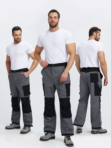 Брюки Милан NEW CH МВО (тк.Смесовая,270), т.серый/черный