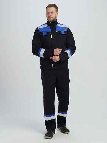 Костюм Бостон IMP (тк.Саржа,320) брюки, т.синий/васильковый