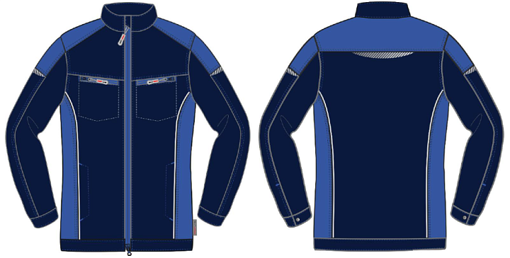 Куртка женская ProfLineSpecialist (тк.Смесовая,240), т.синий/васильковый