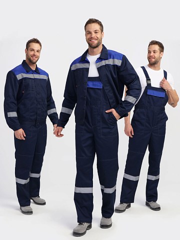 Костюм Лигор-2 Премиум СОП К. (тк.Смесовая,240) п/к, т.синий/васильковый