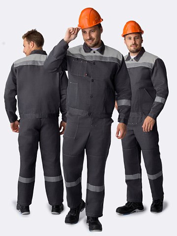 Костюм Лигор-2 СОП (тк.Смесовая,210) п/к, т.серый/св.серый