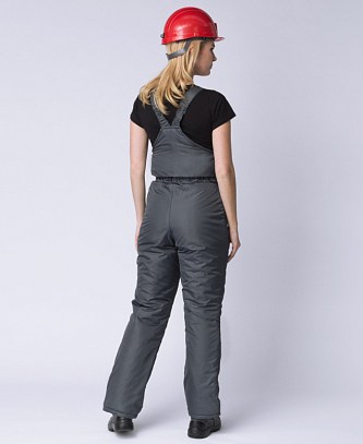 Полукомбинезон зимний женский Сакрин (тк.Дюспо,80), т.серый