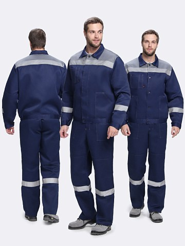 Костюм Лигор-2 СОП (тк.Смесовая,210) п/к, т.синий/серый