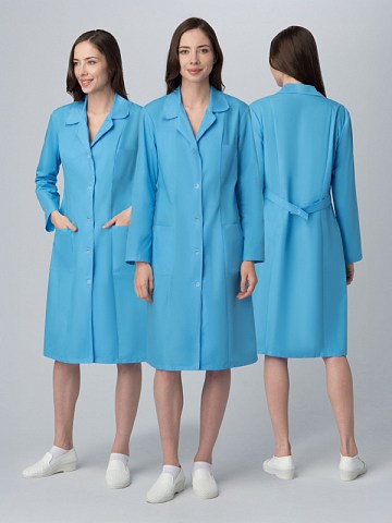 Халат женский Стандарт NEW (тк.ТиСи), голубой