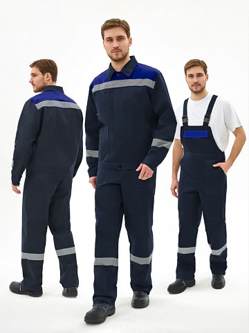 Костюм Липецк-2 СОП CH (тк.Смесовая,280) п/к, т.синий/васильковый