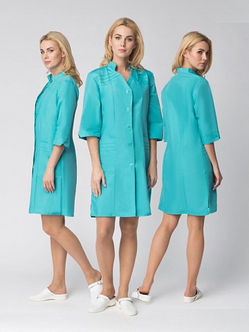 Халат женский Лира (тк.ТиСи), бирюзовый