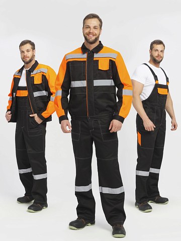 Костюм ProfLineBase-2 (тк.Твил,210) п/к, зеленый/черный/желтый