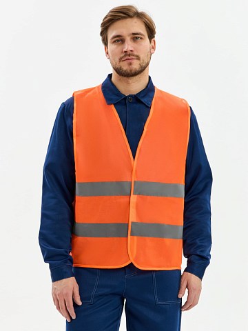 Жилет сигнальный ProfLineBase (тк.Полиэфир,60), оранжевый