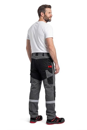 Костюм "Акцент" т.серый/красный