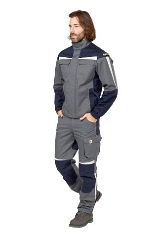 Куртка антистатическая "Фест" серый/синий